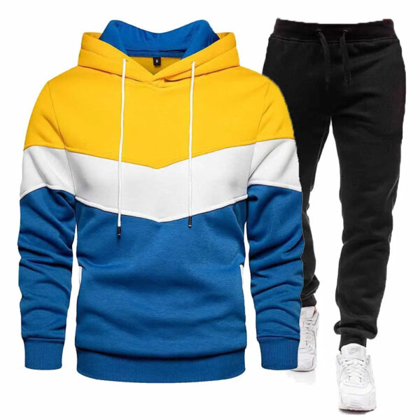 2024 Fashion Men's Tracksuit Sets Hoodie and Pants Women Solid Color Hooded Pullover+Pants Suit Casual Sportswear Sets Male - Image 3