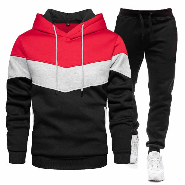 2024 Fashion Men's Tracksuit Sets Hoodie and Pants Women Solid Color Hooded Pullover+Pants Suit Casual Sportswear Sets Male - Image 2