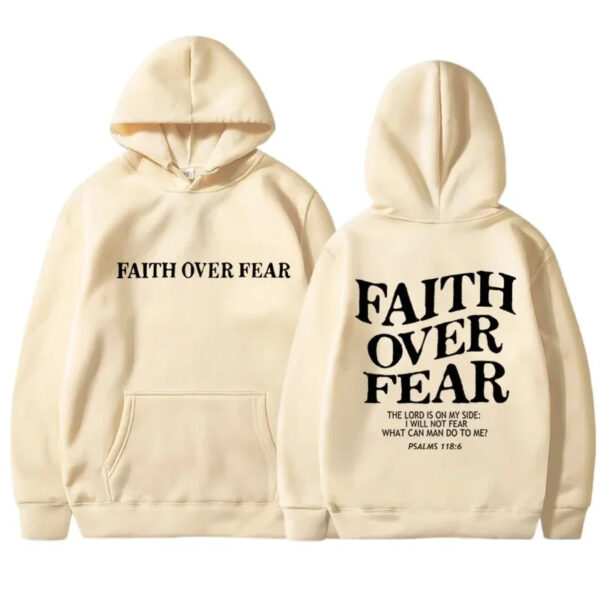 FAITH OVER FEAR Print Hoodies for Men Women Casual Long Sleeve Hooded Sweatshirts Hip Hop Harajuku Hoodie Y2k Men Tops Hoodie - Image 6