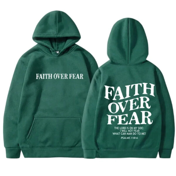 FAITH OVER FEAR Print Hoodies for Men Women Casual Long Sleeve Hooded Sweatshirts Hip Hop Harajuku Hoodie Y2k Men Tops Hoodie - Image 9