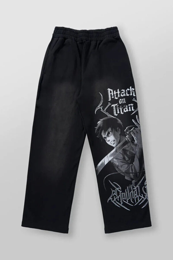 New American sweatpants Gym fitness running stretch collaboration anime cool jogger cotton terry printed wide-leg casual pant - Image 5