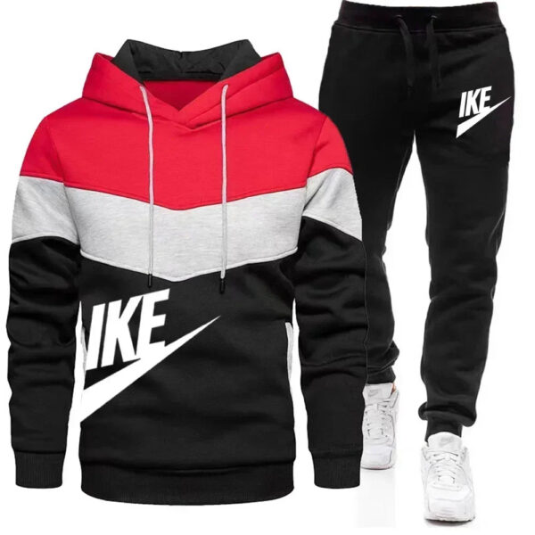 New Men's Autumn Winter Sets Zipper Hoodie+Pants Pieces Casual Tracksuit Male Sportswear Brand Clothing Sweat Suit - Image 3