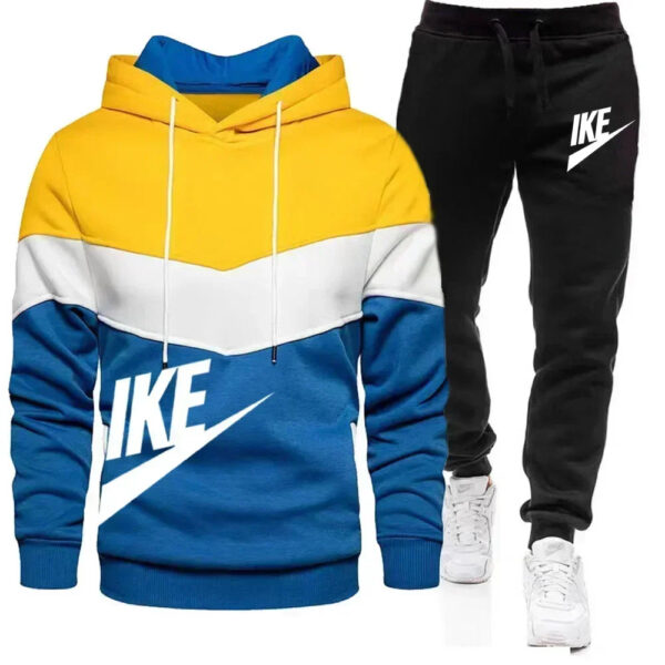 New Men's Autumn Winter Sets Zipper Hoodie+Pants Pieces Casual Tracksuit Male Sportswear Brand Clothing Sweat Suit - Image 4