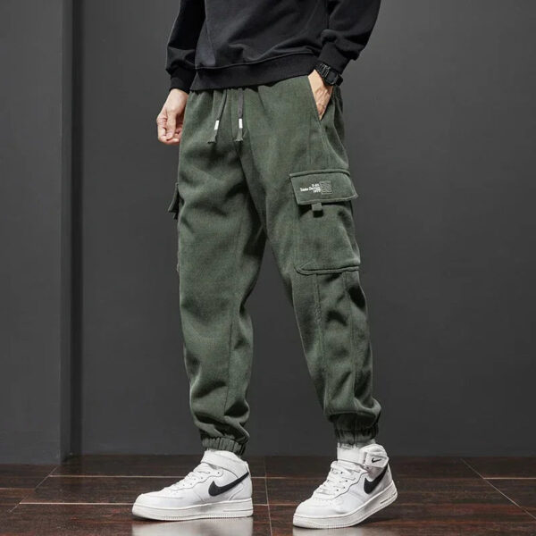 Spring Autumn New Style Elastic Waist Casual Pants for Men Stretch Straight Drawstring Harem Jogging Sports Long Pants Male - Image 8