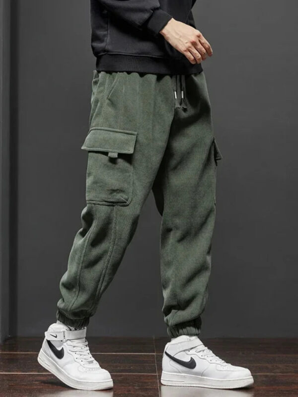 Spring Autumn New Style Elastic Waist Casual Pants for Men Stretch Straight Drawstring Harem Jogging Sports Long Pants Male - Image 2