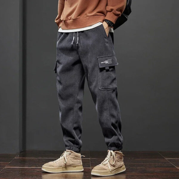 Spring Autumn New Style Elastic Waist Casual Pants for Men Stretch Straight Drawstring Harem Jogging Sports Long Pants Male - Image 9