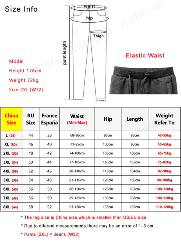 Winter Men's Sweatpants Thick Warm Fleece Joggers Sportswear Zip Pockets Cotton Casual Track Pants Plus Size 6XL 7XL 8XL - Image 6